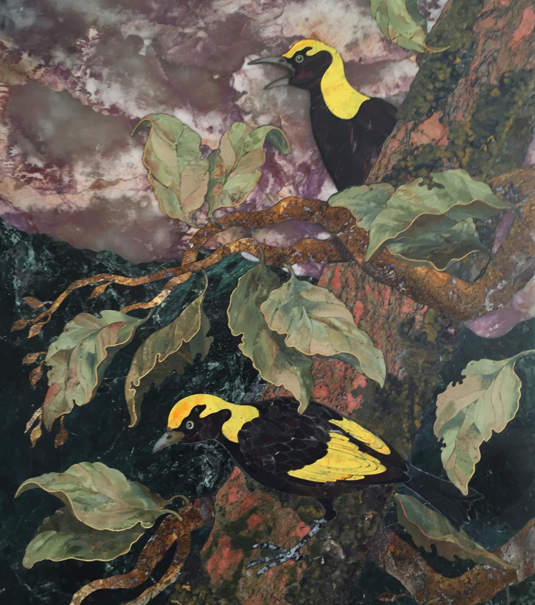 Landscape with a pair of birds